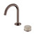 Serenity Progressive Basin Mixer Arc Spout With Rome Travertine Handle Brushed Bronze