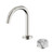 Serenity Progressive Basin Mixer Arc Spout With Arabescato Corchia Handle Brushed Nickel