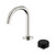 Serenity Progressive Basin Mixer Arc Spout With Marquina Black Handle Brushed Nickel