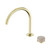 Serenity Progressive Bath/Kitchen Mixer Arc Spout With Rome Travertine Handle Brushed Gold