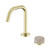 Serenity Progressive Basin Mixer Edge Spout With Rome Travertine Handle Brushed Gold