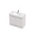 Lulu Vanity 46 900 2 Door Floor (F1) White Velvet Rubik Basin