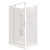 Valencia Elite Square Corner Pivot Shower 1200 x 1000mm White Frame With Corner Contour Plus Wall Right Hand Centre Waste