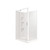 Valencia Elite Square Corner Pivot Shower 1200 x 1000mm White Frame With Side Recessed Wall Right Hand Centre Waste