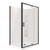 Valencia Elite Square Corner Pivot Shower 1200 x 1000mm Black Frame With Corner Contour Plus Wall Left Hand Centre Waste