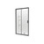 Valencia Elite Alcove Sliding 3-Sided Shower 1200 x 1000mm Black Frame Side Recessed Wall Centre Waste