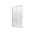 Valencia Elite Alcove Sliding 3-Sided Shower 1200 x 1000mm Satin Silver Frame Side Recessed Wall Centre Waste