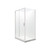 Valencia Elite Square Corner Sliding Shower 1200 x 1000mm White Frame With Flat Wall Right Hand Centre Waste
