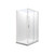 Valencia Elite Square Corner Sliding Shower 1200 x 1000mm White Frame With Corner Contour Plus Wall Left Hand Centre Waste