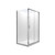 Valencia Elite Square Corner Sliding Shower 1200 x 1000mm Metallic Frame With Corner Contour Plus Wall Left Hand Centre Waste