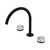 Serenity Bath/Kitchen Set Arc Spout With Arabescato Corchia Handle Matte Black