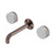 Serenity Wall Basin Set 160mm Spout With Carrara Handle Brushed Bronze