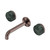 Serenity Wall Basin Set 160mm Spout With Verde Alpi Handle Brushed Bronze