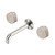 Serenity Wall Basin Set 160mm Spout With Rome Travertine Handle Brushed Nickel