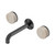 Serenity Wall Basin Set 160mm Spout With Rome Travertine Handle Gun Metal