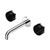 Serenity Wall Basin Set 160mm Spout With Marquina Black Handle Chrome