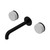 Serenity Wall Basin Set 185mm Spout With Carrara Handle Matte Black