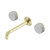 Serenity Wall Basin Set 185mm Spout With Carrara Handle Brushed Gold