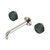 Serenity Wall Basin Set 185mm Spout With Verde Alpi Handle Brushed Nickel