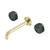Serenity Wall Basin Set 185mm Spout With Verde Alpi Handle Brushed Gold