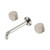 Serenity Wall Basin Set 185mm Spout With Rome Travertine Handle Brushed Nickel