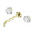 Serenity Wall Basin Set 185mm Spout With Arabescato Corchia Handle Brushed Gold