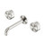 Serenity Wall Basin Set 185mm Spout With Metal Handle Brushed Nickel