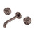 Serenity Wall Basin Set 185mm Spout With Metal Handle Brushed Bronze