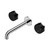 Serenity Wall Basin Set 185mm Spout With Marquina Black Handle Chrome