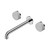 Serenity Wall Basin Set 220mm Spout With Carrara Handle Chrome
