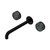 Serenity Wall Basin Set 220mm Spout With Verde Alpi Handle Matte Black
