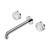 Serenity Wall Basin Set 220mm Spout With Arabescato Corchia Handle Chrome