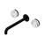Serenity Wall Basin Set 220mm Spout With Arabescato Corchia Handle Matte Black