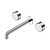 Serenity Wall Basin Set 220mm Spout With Metal Handle Chrome