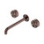 Serenity Wall Basin Set 220mm Spout With Metal Handle Brushed Bronze