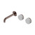 Serenity Wall Basin Set 160mm Offset Spout With Carrara Handle Brushed Bronze