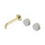 Serenity Wall Basin Set 160mm Offset Spout With Carrara Handle Brushed Gold