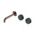 Serenity Wall Basin Set 160mm Offset Spout With Verde Alpi Handle Brushed Bronze