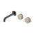 Serenity Wall Basin Set 160mm Offset Spout With Rome Travertine Handle Gun Metal