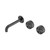 Serenity Wall Basin Set 160mm Offset Spout With Metal Handle Gun Metal