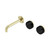 Serenity Wall Basin Set 160mm Offset Spout With Marquina Black Handle Brushed Gold