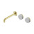Serenity Wall Basin Set 185mm Offset Spout With Carrara Handle Brushed Gold