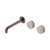 Serenity Wall Basin Set 185mm Offset Spout With Rome Travertine Handle Brushed Bronze