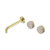 Serenity Wall Basin Set 185mm Offset Spout With Rome Travertine Handle Brushed Gold
