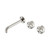 Serenity Wall Basin Set 185mm Offset Spout With Metal Handle Brushed Nickel