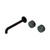 Serenity Wall Basin Set 220mm Offset Spout With Verde Alpi Handle Matte Black