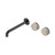Serenity Wall Basin Set 220mm Offset Spout With Rome Travertine Handle Gun Metal