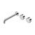 Serenity Wall Basin Set 220mm Offset Spout With Metal Handle Chrome