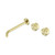 Serenity Wall Basin Set 220mm Offset Spout With Metal Handle Brushed Gold