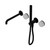 Serenity Progressive Shower System With Spout With Carrara Handle And Slim Shower Matte Black